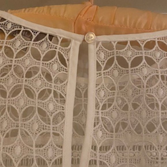 LOFT Crochet Lace 3/4 Sleeve Top - Picture 6 of 11